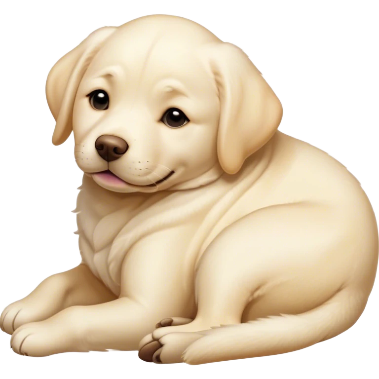 Meme-Worthy Cute Sleeping Cream Labrador Portrait Emoji, Head resting peacefully with a contented smile, showcasing a delightfully sturdy build and a luxuriously soft cream Fur, eyes shut in a serene nap, Simplified yet hilariously adorable features, highly detailed, glowing with a soft, drowsy light, high shine, relaxed and utterly lovable, stylized with an air of playful laziness, bright and heartwarming, soft glowing outline, capturing the essence of a comically sleepy companion, so meme-worthy it feels like it could instantly become the next viral sensation of adorable slumber! emoji