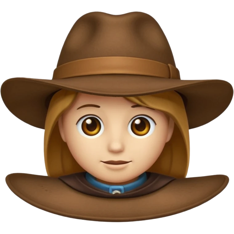 brown color hat emoji