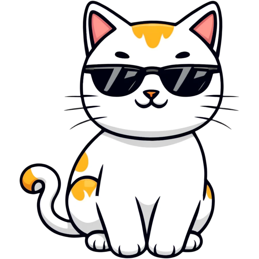 Cat with sunglasses emoji