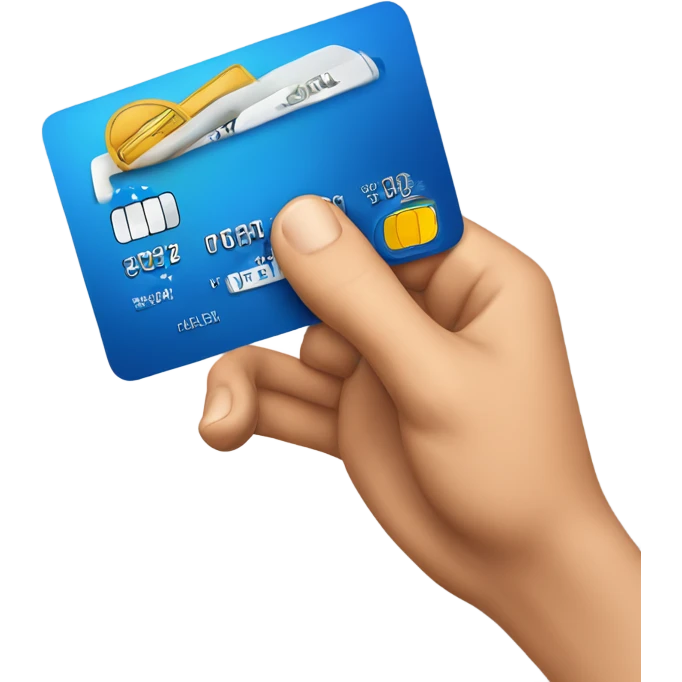 Hand Slamming down a credit card emoji