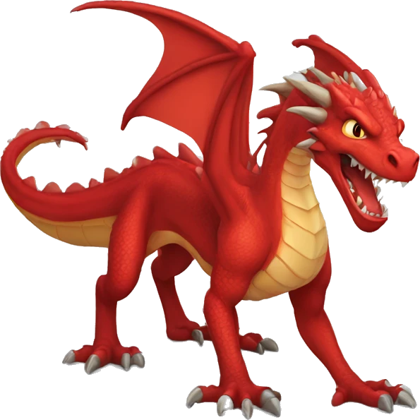 red ferocious dragon emoji
