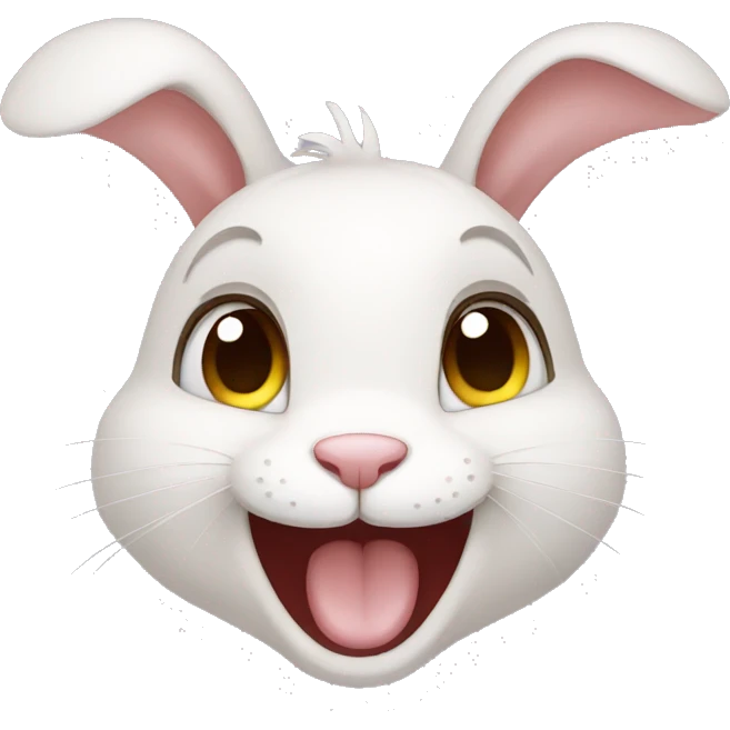 A little rabbit who loves to laugh emoji