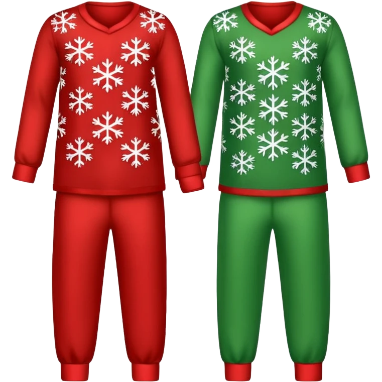 xmas pajamas - no person just clothes,  emoji
