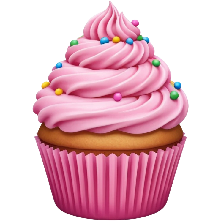 Cupcake with pink icing emoji