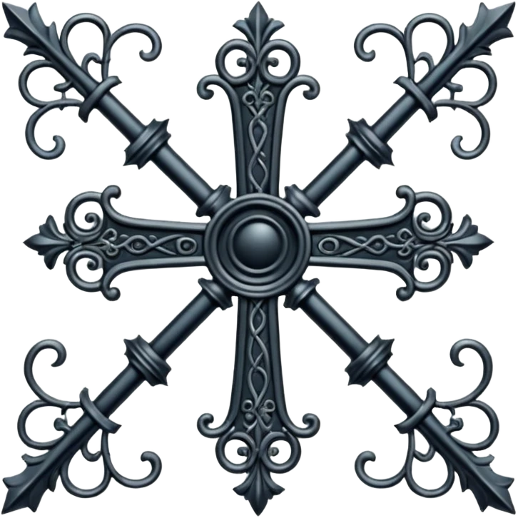 Dark Fantasy dark cross emoji