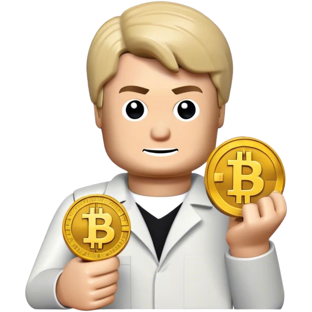 hackeur lego homme bitcoin emoji