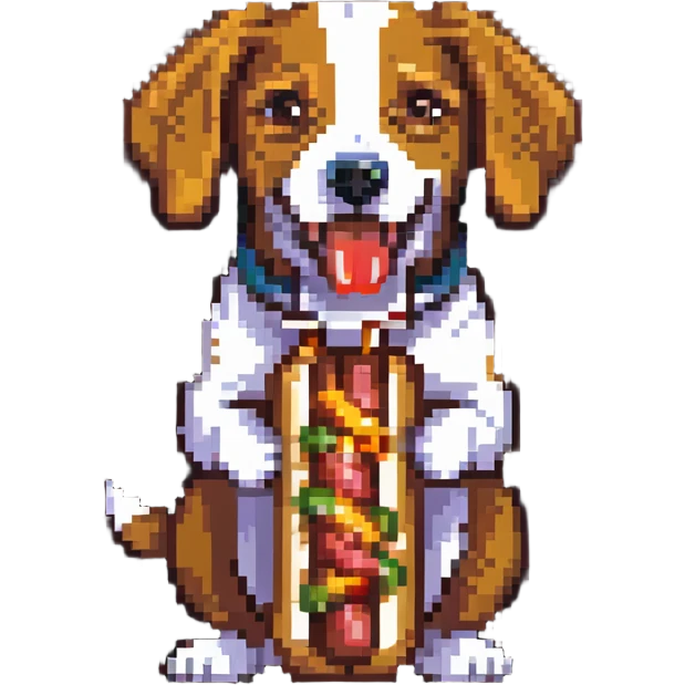 dog eating a sussy hot dog emoji
