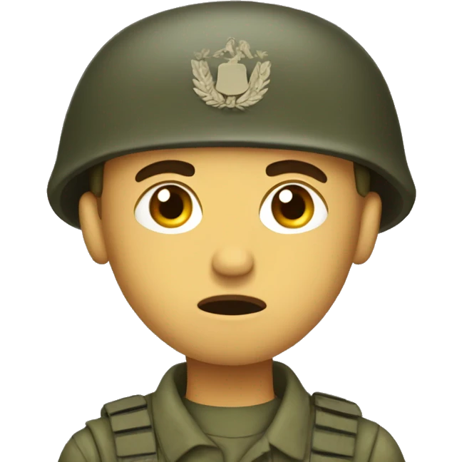 Traumatized soldier emoji