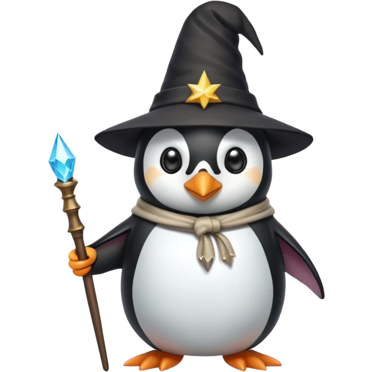 A penguin wizard emoji