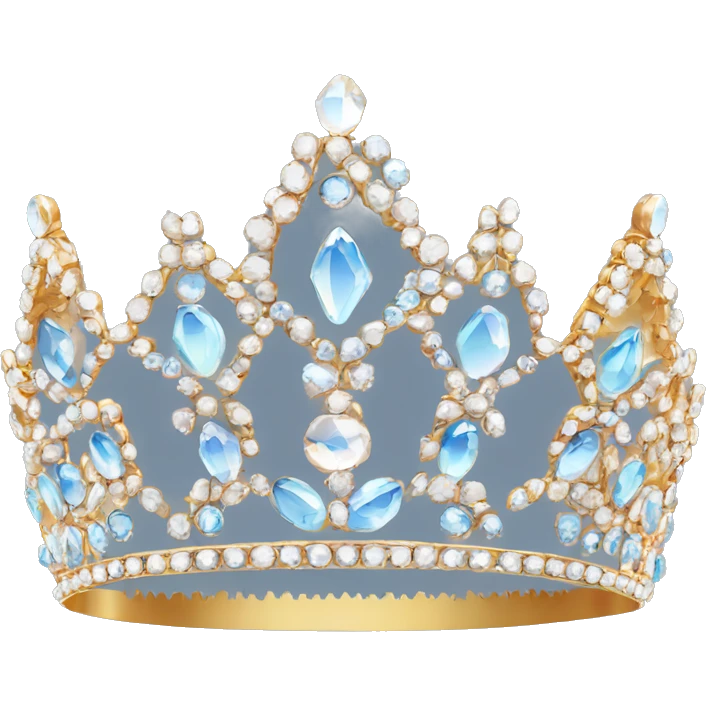 dainty jeweled crystal tiara emoji