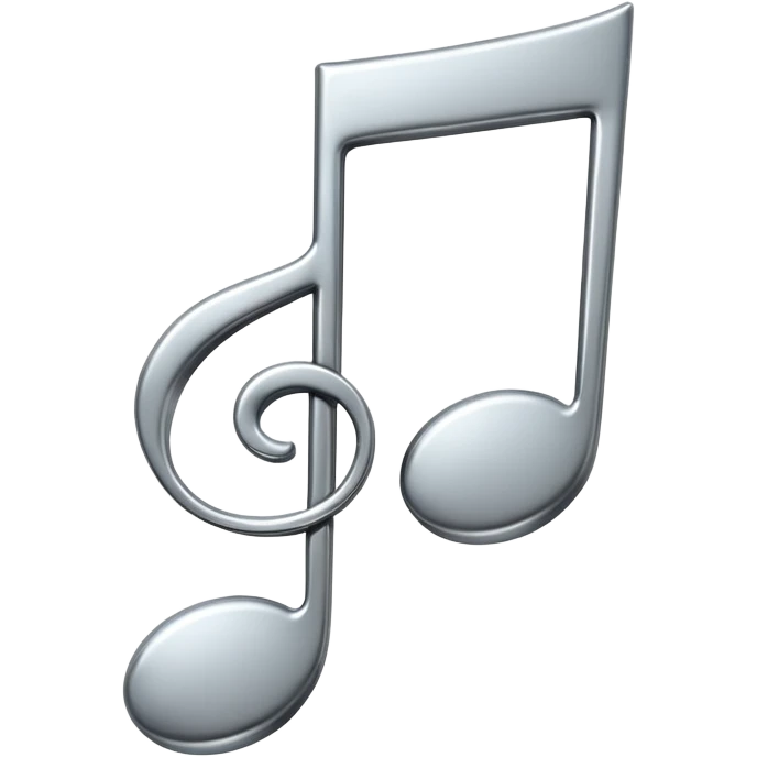 mac os music note metal skeuomorphic  emoji