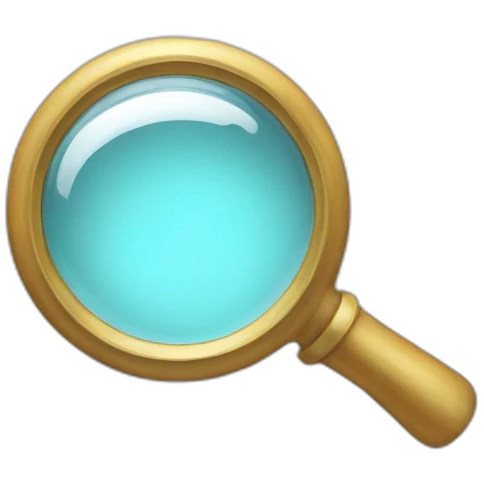a magnifying glass emoji