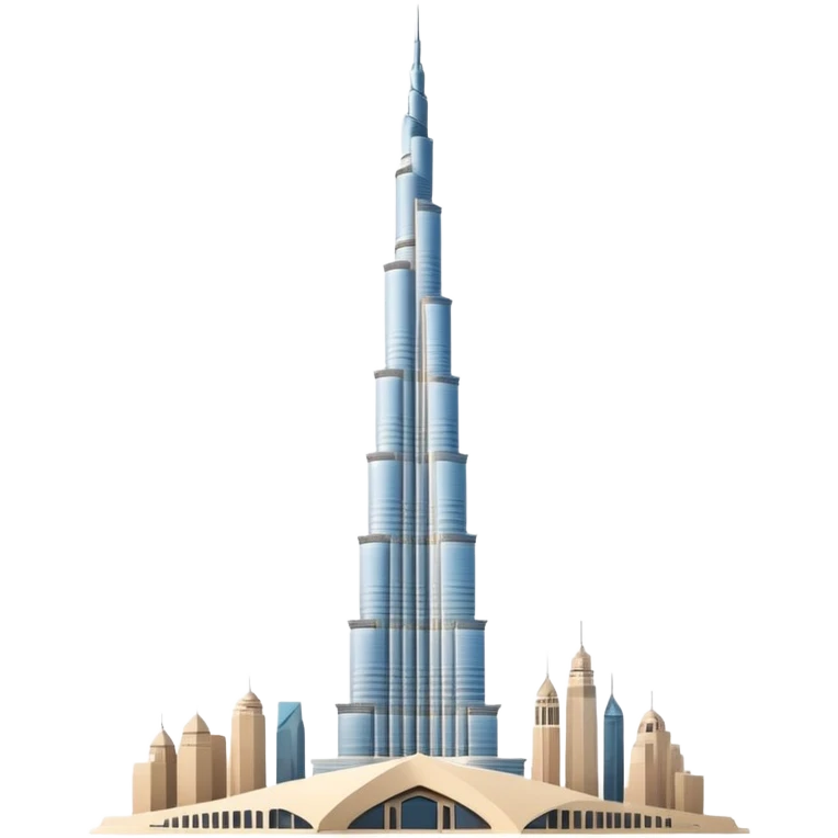 Burj Khalifa, light beige, modern minimalism emoji