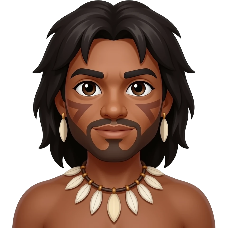 hombre moreno de tribu selvatica emoji