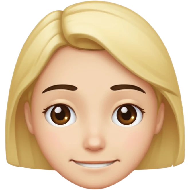 A smile but with the sad eyebrow emoji