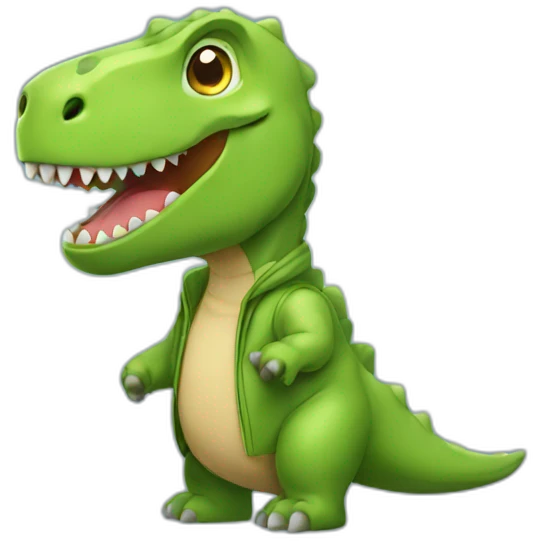 dinosaur with hoodie emoji