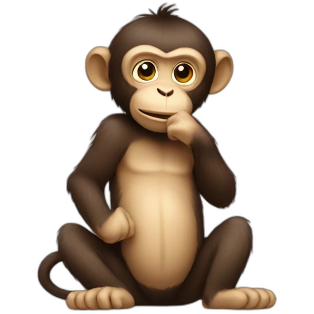 Monkey scratching himself emoji
