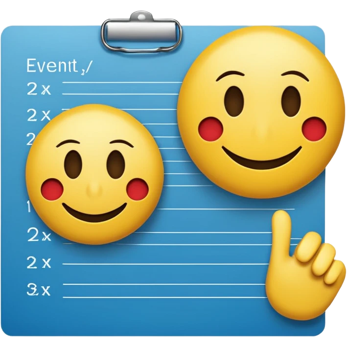 event report document with a smiley and a disappointed face emoji