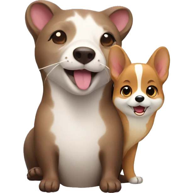 Otter with corgi  emoji