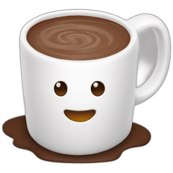 hot chocolate mug white emoji