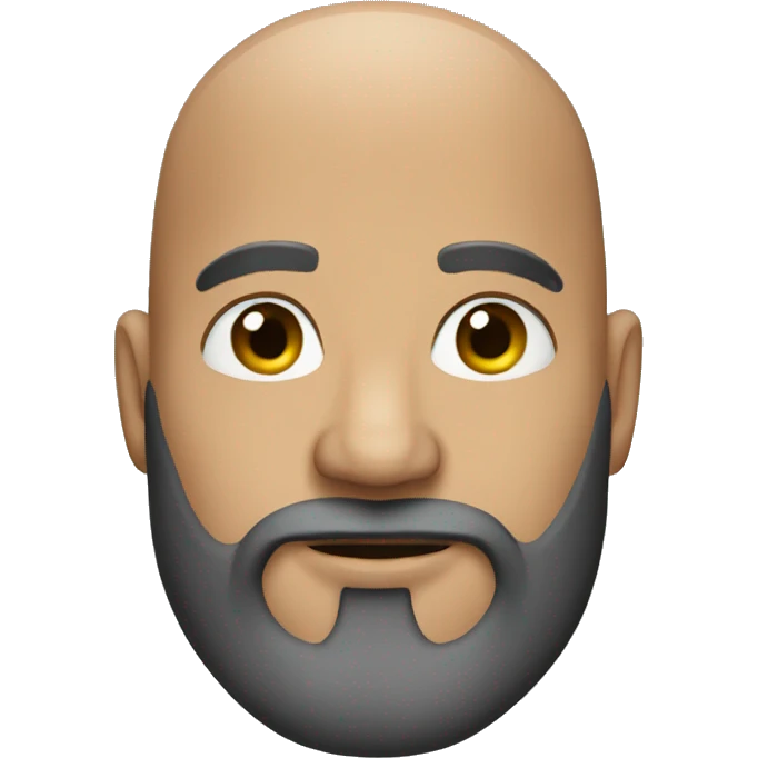 a bald man with beard emoji