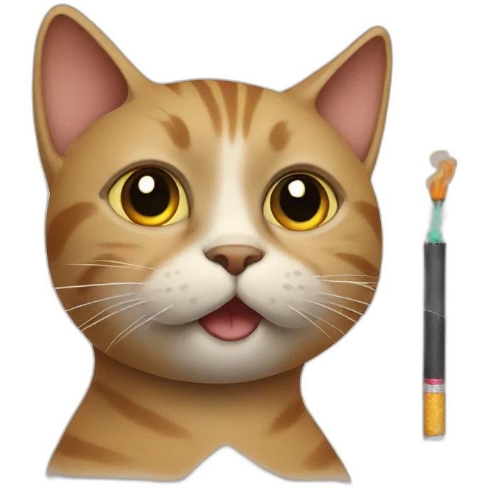 Cat with a cigarette emoji
