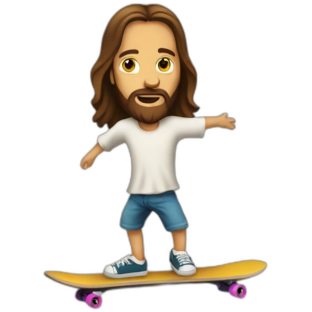 Jesus Christ on skateboard emoji