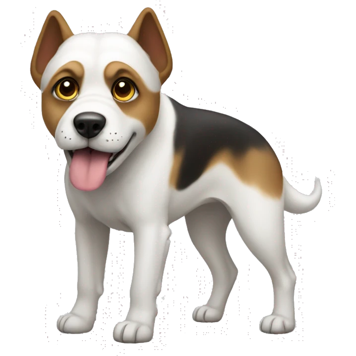 Dog with white large wars emoji