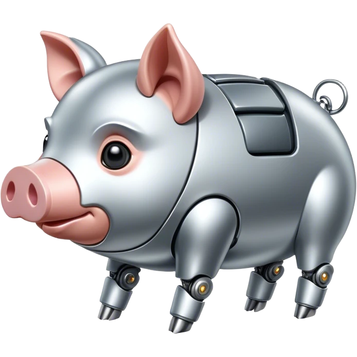 Cyborg pig emoji