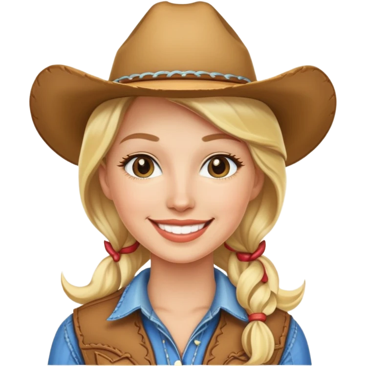 blonde cowgirl emoji