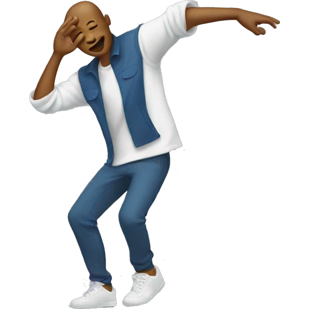 someone doing the dab dance emoji