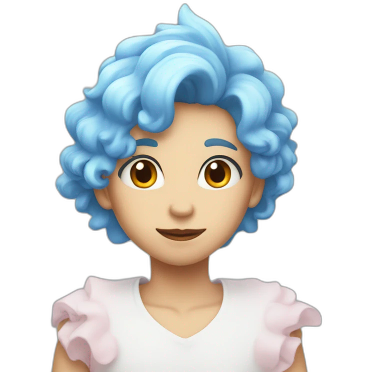 coeur bleu pastel flamme emoji