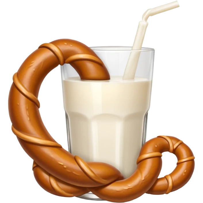 Pretzel and milk emoji