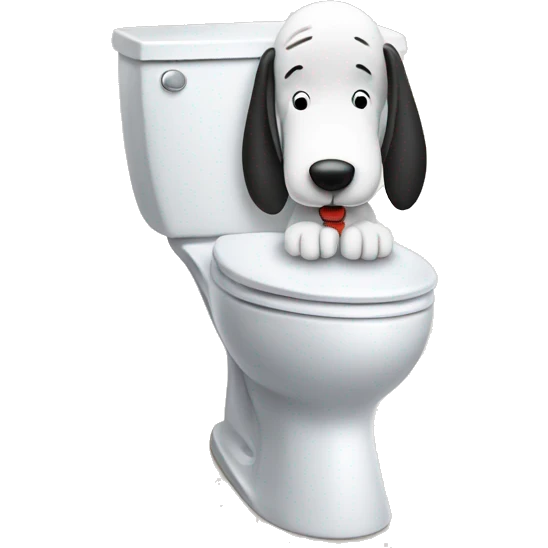 snoopy on toilet emoji