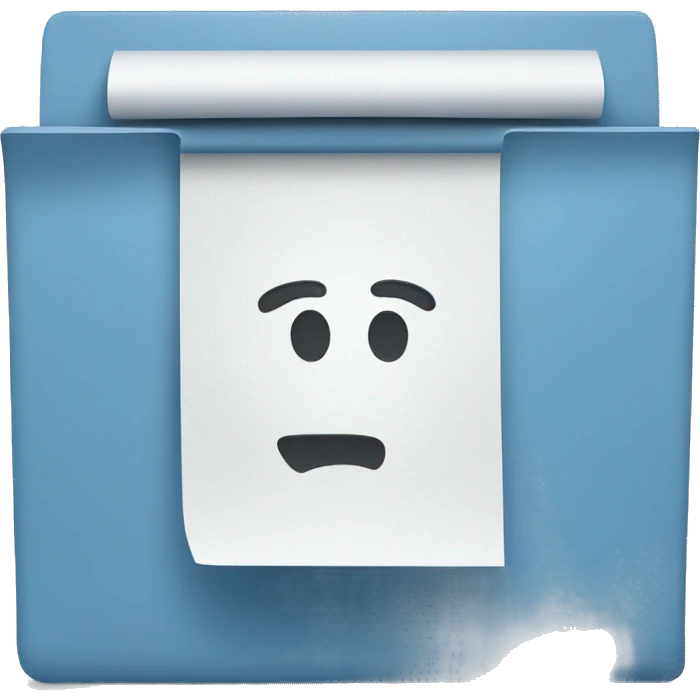 blue paperholder icon emoji