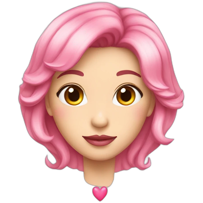 A coquette heart pink emoji