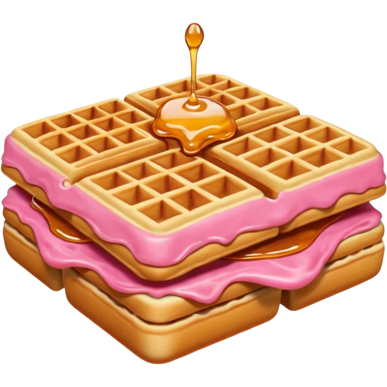 waffle wich dough is pink emoji