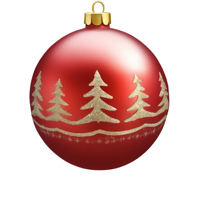 Real Red Christmas bauble emoji