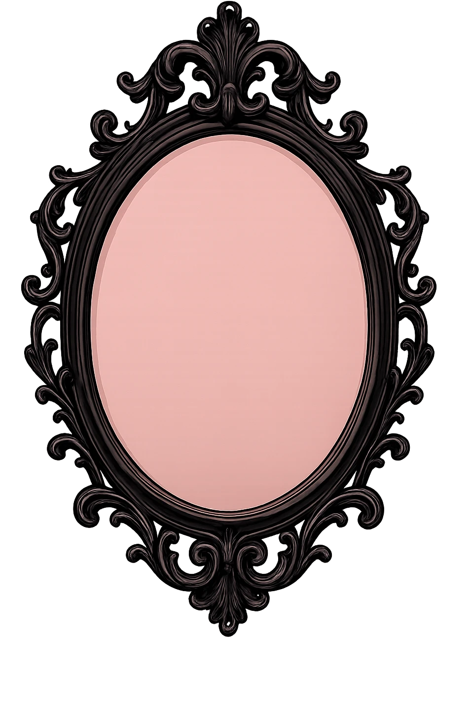 black and pink ornate mirror emoji