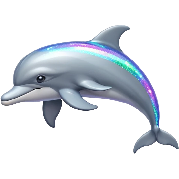 dolphin with sparkles and disco lights emoji