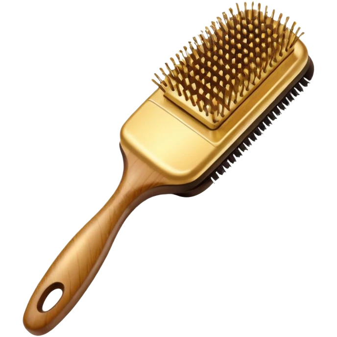 golden hair brush emoji
