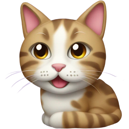 Cat with a flower emoji