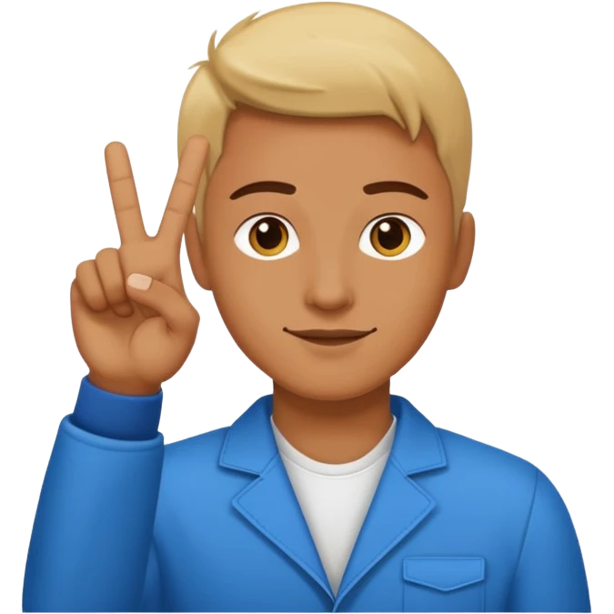 a Yvl flashy hand sign emoji