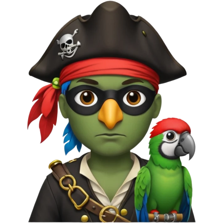 pirate and parrot emoji