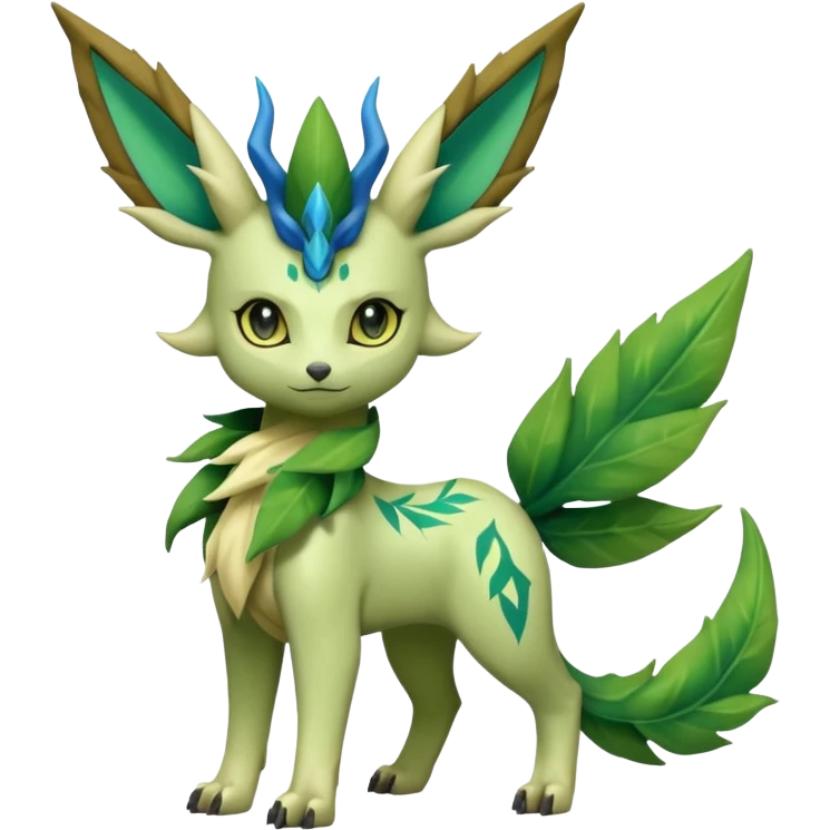 Vul-Amaura-Leafeon-Fakémon-Digimon-fusion (full body) emoji