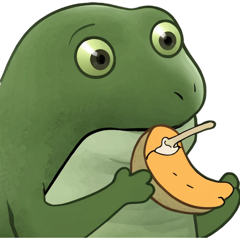 A poke dot Pinguin eating a squirl emoji