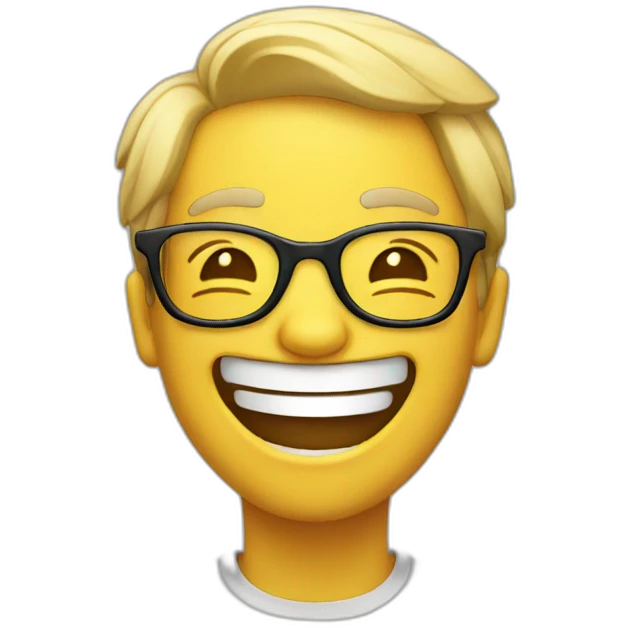 Laughing With Glasses emoji