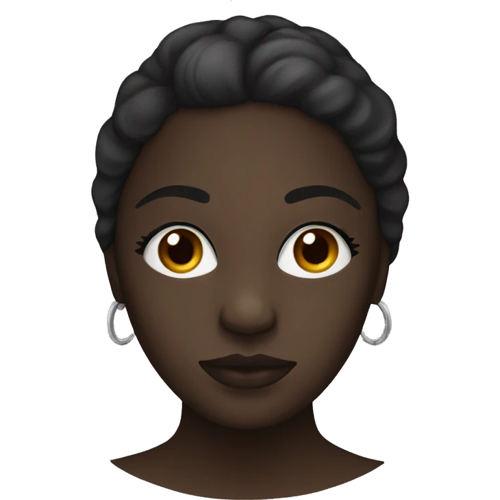 dark girl face mask emoji