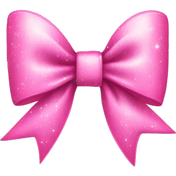 Pink bow with sparkles  emoji
