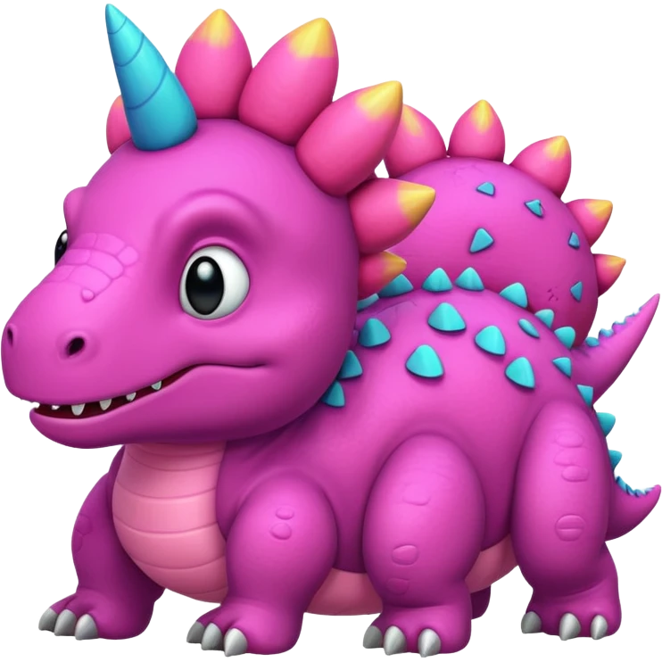 dinosours with pink bun emoji